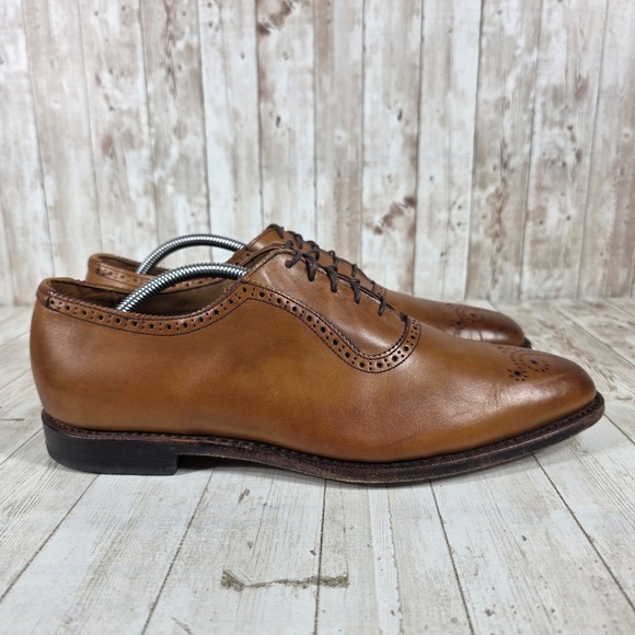 Allen Edmonds Cornwallis Men's Leather Oxford Brogue Dress Shoes Brown Size 12D